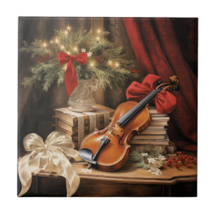 Azulejo De Cerâmica Música Violina de Natal