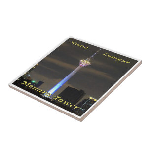 Azulejo De Cerâmica MY007 MENARA TOWER Kuala Lumpur, Malásia, Ásia,