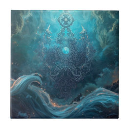 Azulejo De Cerâmica Mystic Geometry of the North Sea