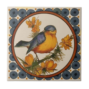 Azulejo De Cerâmica Nº 2 das 5 Repro 1890s Doulton Lambeth pintadas