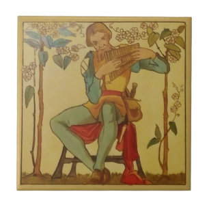 Azulejo De Cerâmica Nº 2 Tema Musical Repro Copeland Medieval Minstrel