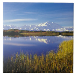 Azulejo De Cerâmica NA, EUA, Alaska, Denali NP Mt. McKinley em