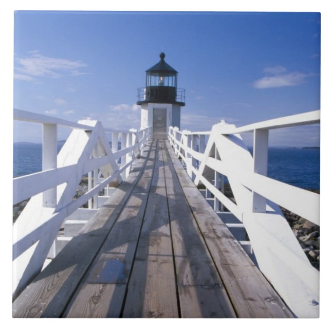 Azulejo De Cerâmica NA, EUA, Maine, Port Clyde.  Ponto Marshall 2 (Frente)