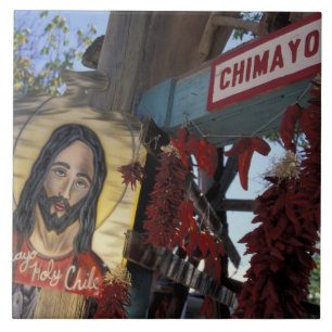 Azulejo De Cerâmica NA, EUA, Novo México, Papais noeis Fe.