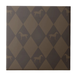 Azulejo De Cerâmica Na moda Brown Harleqiun Horse Pattern
