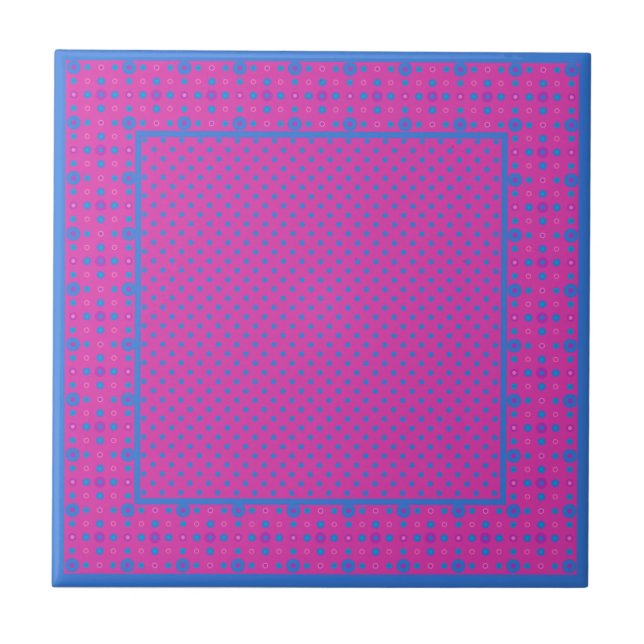 Azulejo De Cerâmica Na moda Cerâmica Azulejo, Magenta: pontos azuis br (Frente)
