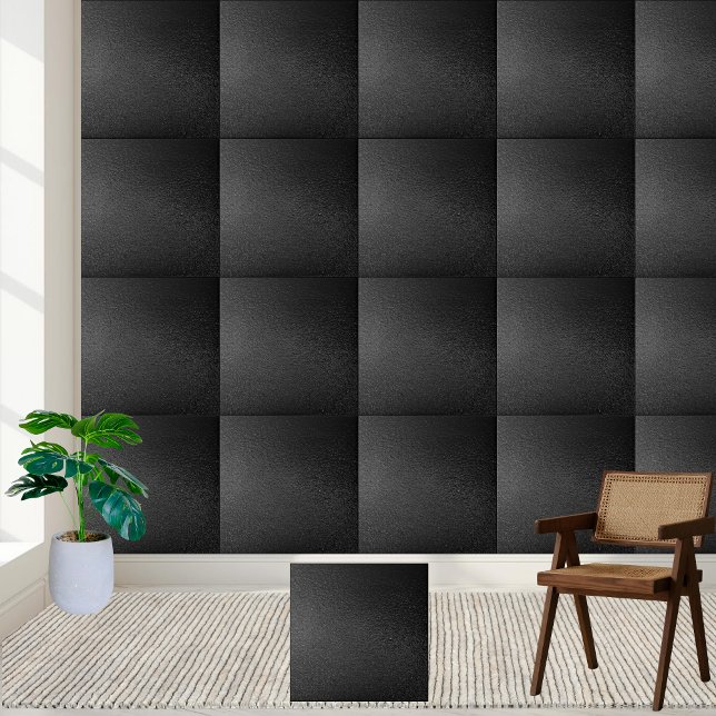 Azulejo De Cerâmica Na moda de textura preta a negrito e durável (Bold Black Textured Stylish and Durable Ceramic Tile)