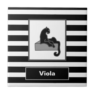 Azulejo De Cerâmica Na moda Preto Pantero Branco Moderno