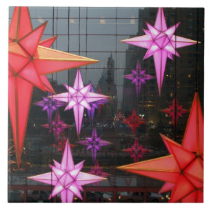 Azulejo De Cerâmica Na Nova Iorque. Decoração do Natal para dentro