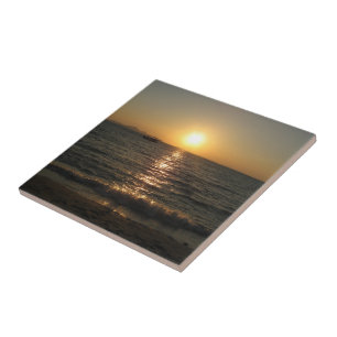 Azulejo De Cerâmica Naklua Beach Sunset. Pattaya, Chonburi, Tailândia