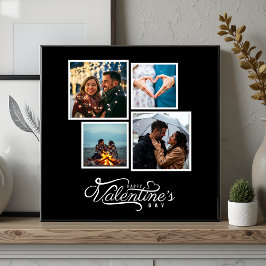 Azulejo De Cerâmica Namorados de Colagem de Fotos em Preto e Branco Mo