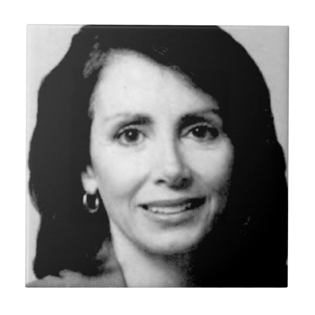 Azulejo De Cerâmica Nancy Pelosi - Foto do Congresso Jovem (Frente)
