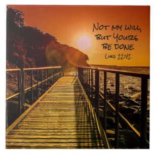 Azulejo De Cerâmica Não a minha vontade, mas a sua foi feita, Luke 22: