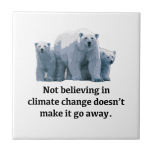 Azulejo De Cerâmica Não acreditar nas mudanças climáticas