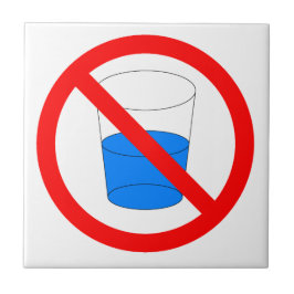 Azulejo De Cerâmica Não beba o sinal da água
