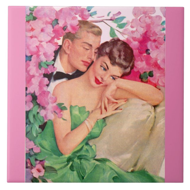 Azulejo De Cerâmica Não é romântico? (Frente)