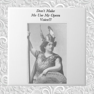 Azulejo De Cerâmica Não me faça usar a minha voz da Ópera