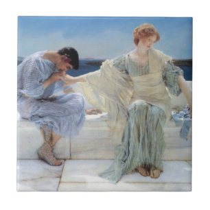 Azulejo De Cerâmica Não Me Pergunte Mais de Sir Lawrence Alma Tadema