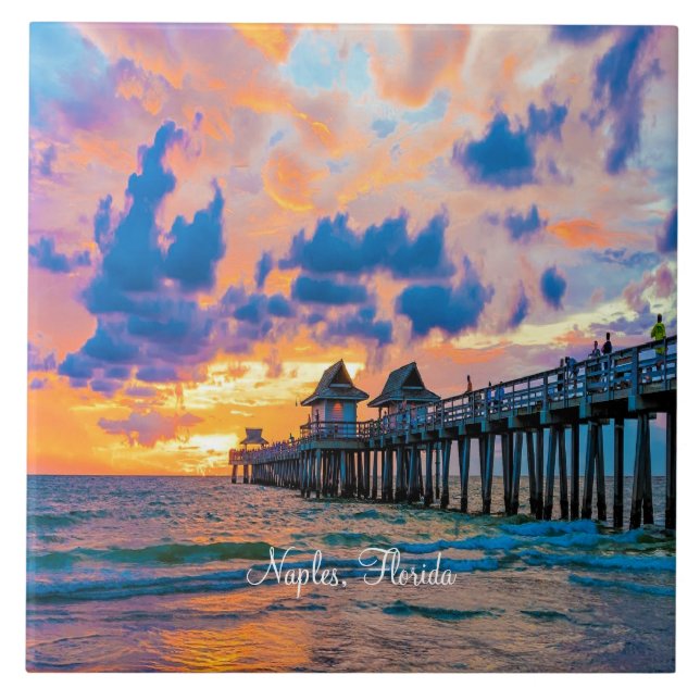 Azulejo De Cerâmica Naples, Florida (Frente)