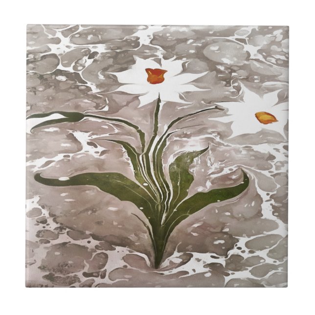 Azulejo De Cerâmica Narciso Em Marble (Frente)