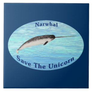 Azulejo De Cerâmica Narwhal - Salvar o Unicórnio