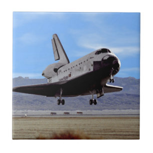Azulejo De Cerâmica NASA Ônibus Espacial Atlantis Pousando Edwards AFB
