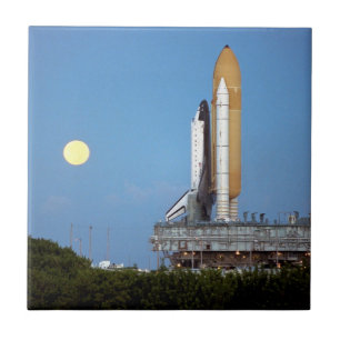 Azulejo De Cerâmica NASA Space Shuttle Atlantis STS-86 Lançamento Desl