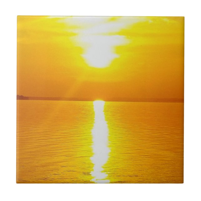 Azulejo De Cerâmica Nascer do sol ou por do sol? (Frente)
