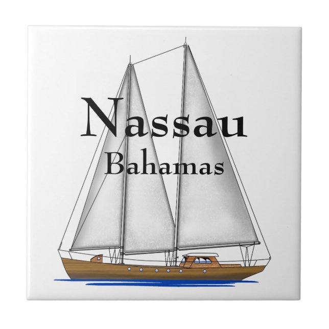 Azulejo De Cerâmica Nassau Bahamas (Frente)
