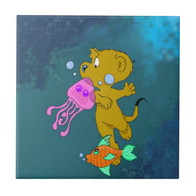 Azulejo De Cerâmica Natação de Ferald (Frente)