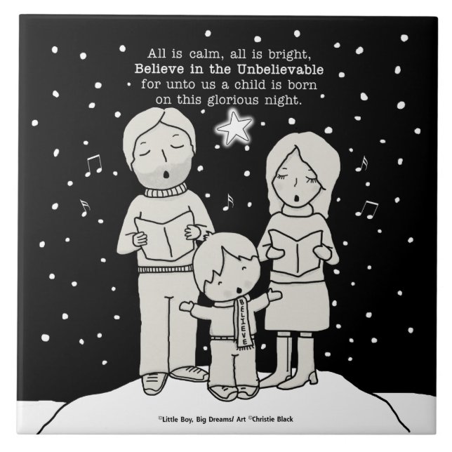 Azulejo De Cerâmica Natal Caroling (Frente)