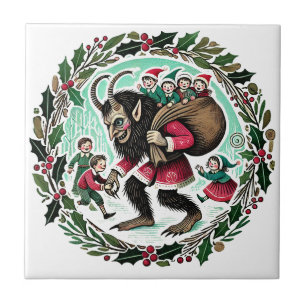 Azulejo De Cerâmica Natal do Krampus