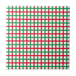 Azulejo De Cerâmica Natal Red Green White Dias feriados