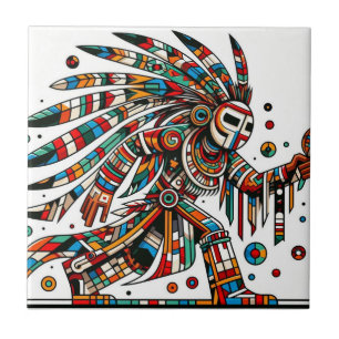 Azulejo De Cerâmica Native American Kachina Dancer Fine Art