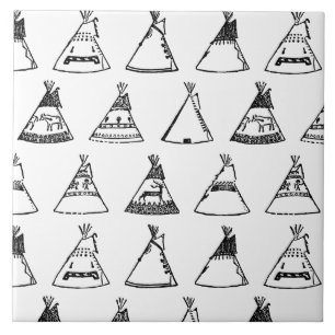 Azulejo De Cerâmica Native American Tipi Tents CUSTOM COR