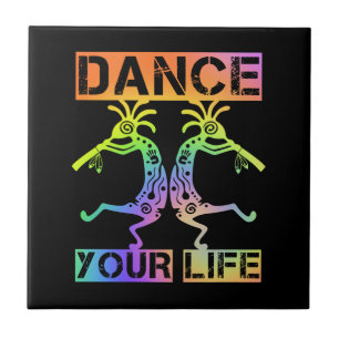 Azulejo De Cerâmica Nativos Americanos Kokopelli - Dança Sua Vida 4