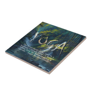 Azulejo De Cerâmica Nature Forest YOGA Texto oculto Cotações principai