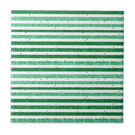 Azulejo De Cerâmica Nature Green White Horizontal Glitter Stripes
