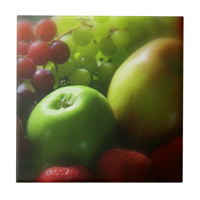 Azulejo De Cerâmica Natureza-Morta de Frutas (Frente)