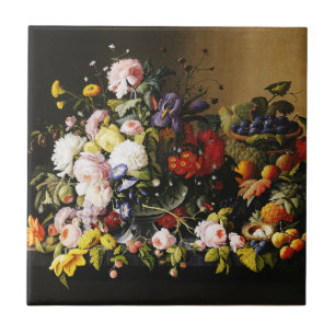Azulejo De Cerâmica Natureza-morta Floral de Frutas Vintage de Severin