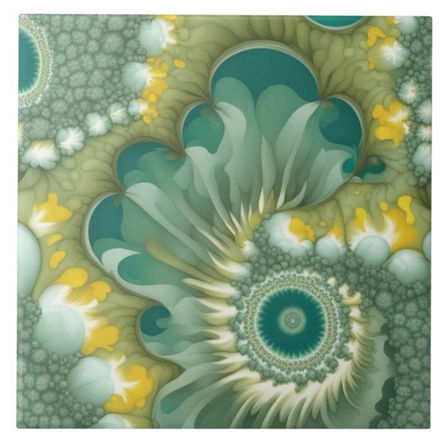 Azulejo De Cerâmica Nautilus Abstrato (Frente)