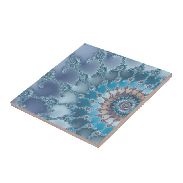 Azulejo De Cerâmica Nautilus - arte do Fractal (Lateral)