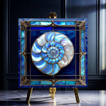 Nautilus Shell em Azul Espanhol
