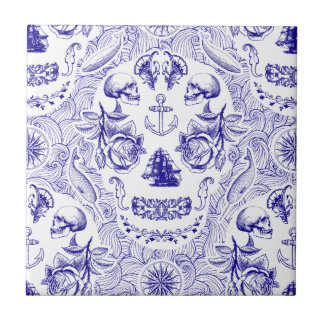 Azulejo De Cerâmica NautiSkull