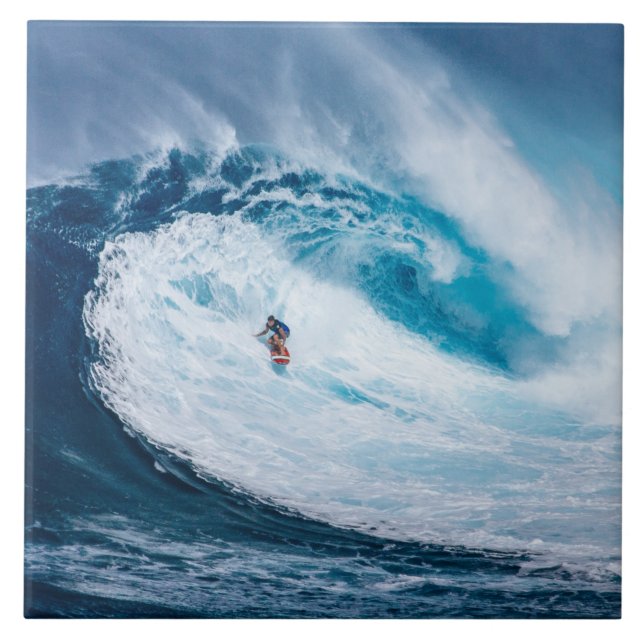 Azulejo De Cerâmica Navegando nos tubos (Frente)