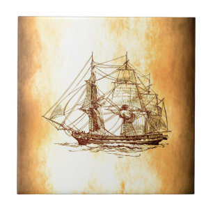Azulejo De Cerâmica navio de pirata