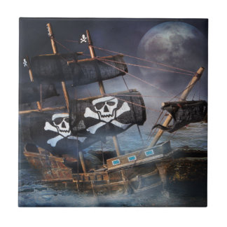 AZULEJO DE CERÂMICA NAVIO PIRATE GHOST