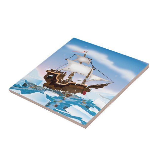 Azulejo De Cerâmica Navio Quebra-Gelo (Lateral)