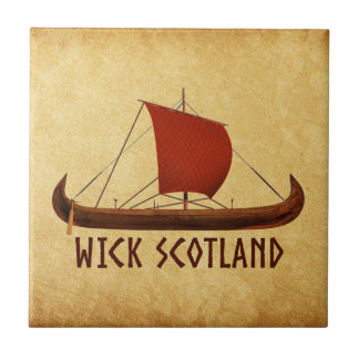 Azulejo De Cerâmica Navio Viking Wick Escócia