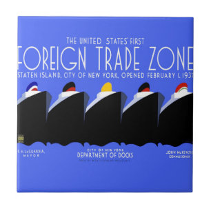 Azulejo De Cerâmica Navios de cruzeiro Poster vintage Ocean Liner